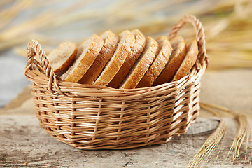 Image showing fresh bread slices