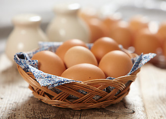 Image showing fresh brown eggs