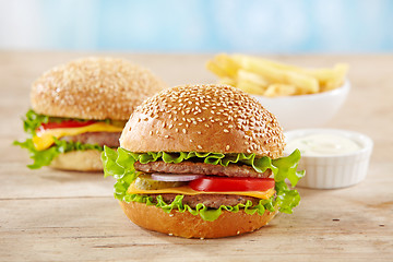 Image showing hamburgers