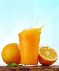 Image showing orange juice splash