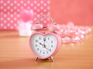 Image showing pink clock