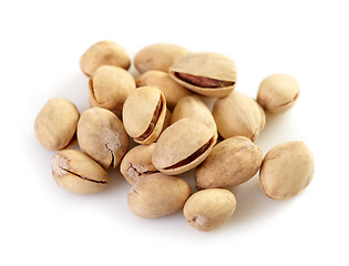 Image showing pistachios isolated on white background