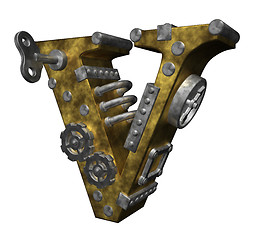 Image showing steampunk letter v