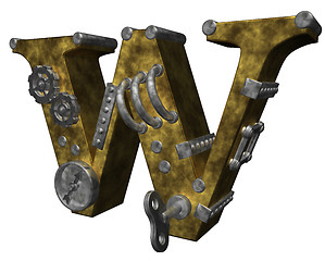Image showing steampunk letter w