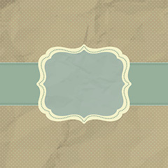 Image showing Polka dot design, brown vintage frame. EPS 8