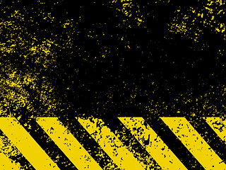 Image showing A grungy and worn hazard stripes texture. EPS 8