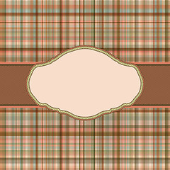 Image showing Wallace tartan vintage card background. EPS 8