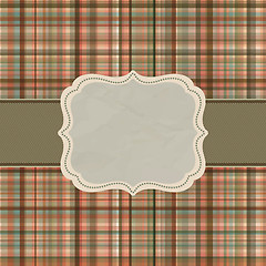 Image showing Wallace tartan vintage card background. EPS 8