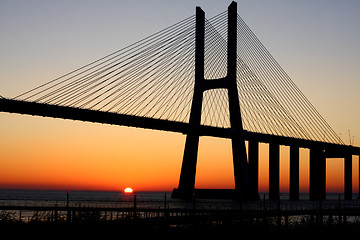 Image showing Sunrise at Lisbon