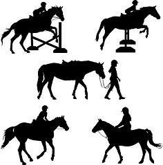 Image showing Horse Silhouettes