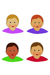 Image showing four faces