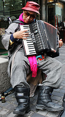 Image showing Street busker