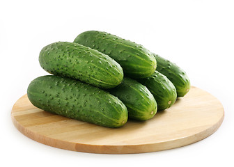 Image showing green cucumbers