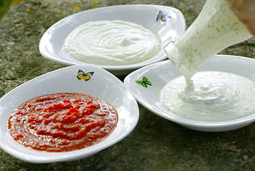 Image showing various sauces