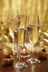 Image showing christmas champagne