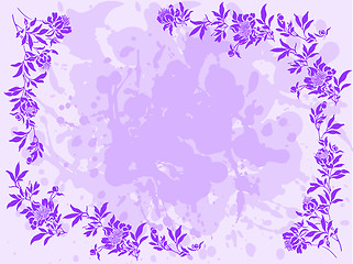 Image showing lilac floral frame