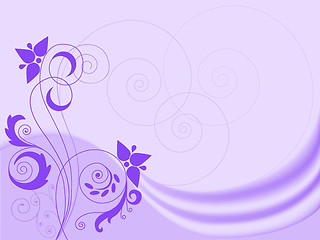 Image showing lilac background with swirls