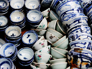 Image showing Oriental crockery