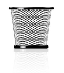 Image showing Realistic glossy trash icon illustration