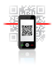 Image showing Phone scaned QR code