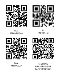 Image showing Qr and bbm code. Vector set