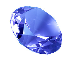 Image showing Singe blue crystal diamond