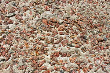 Image showing Granite stones in concrete 