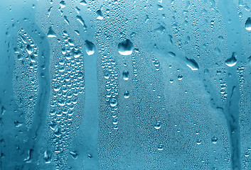 Image showing blue water drop texture