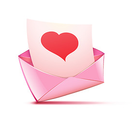 Image showing pink envelope 