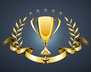 Image showing golden trophy 