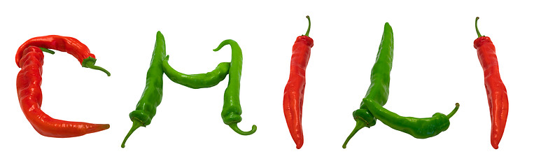 Image showing CHILI text composed of peppers
