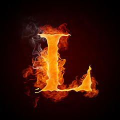 Image showing Fire Letters A-Z