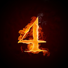 Image showing Fire Letters A-Z