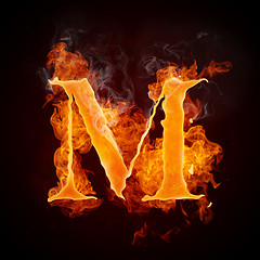 Image showing Fire Letters A-Z