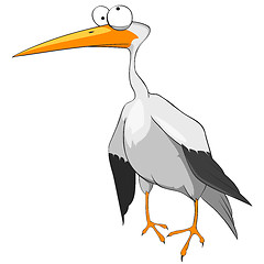 Image showing Cartoon Character Funny Stork