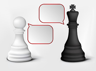 Image showing Dialog of Pawn and King