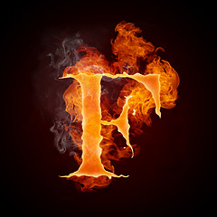 Image showing Fire Letters A-Z