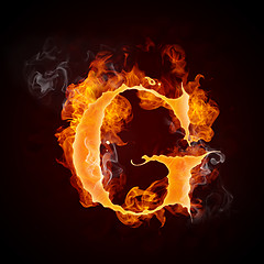 Image showing Fire Letters A-Z