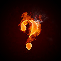 Image showing Fire Question Mark
