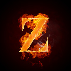 Image showing Fire Letters A-Z