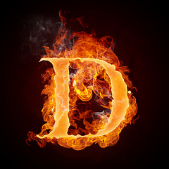 Image showing Fire Letters A-Z