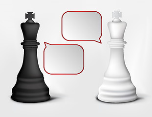 Image showing Dialog of White and Black Kings