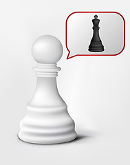 Image showing Chess Pawn and King