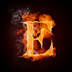 Image showing Fire Letters A-Z