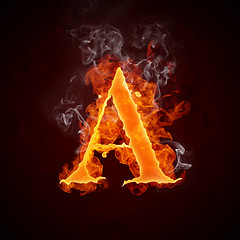 Image showing Fire Letters A-Z