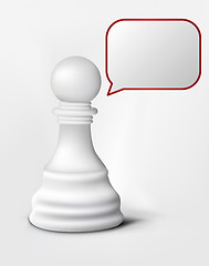 Image showing Speach of Chess Pawn