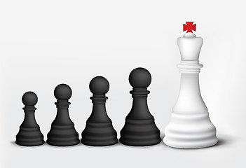 Image showing King and Pawns