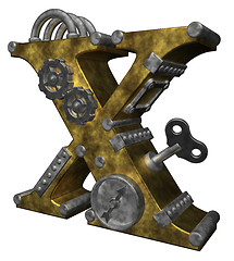 Image showing steampunk letter x