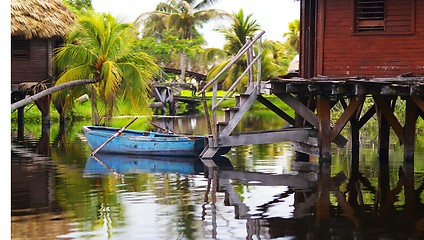 Image showing Blue boat