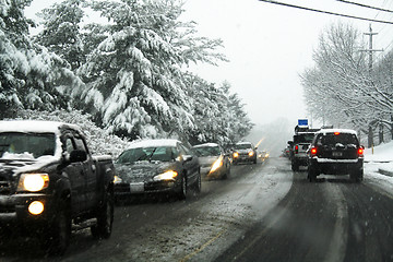 Image showing Cars-Snow            